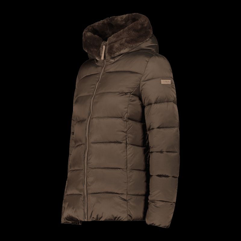CMP women's winter with hood, sports, insulated, brown ( ) barna dzseki