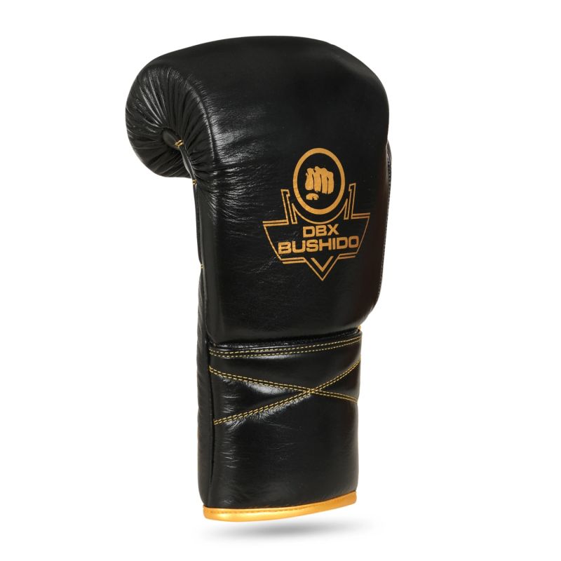 DBX Bushido ProFighter Gold - Legacy Series - Multi-Layer Boxing Gloves bordeaux - wiązane kesztyű