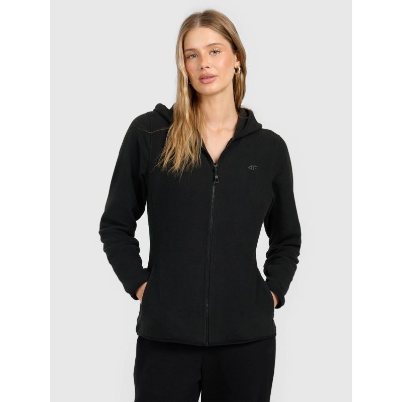 Women's slim fleece with hood 4F 4FRAW25TFLEF495-20S kapucnis pulóver