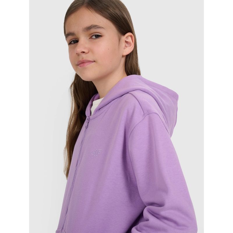 Girls' sweatshirt with a hood, 4F 4FJRAW25TSWSF2466-51S kapucnis pulóver