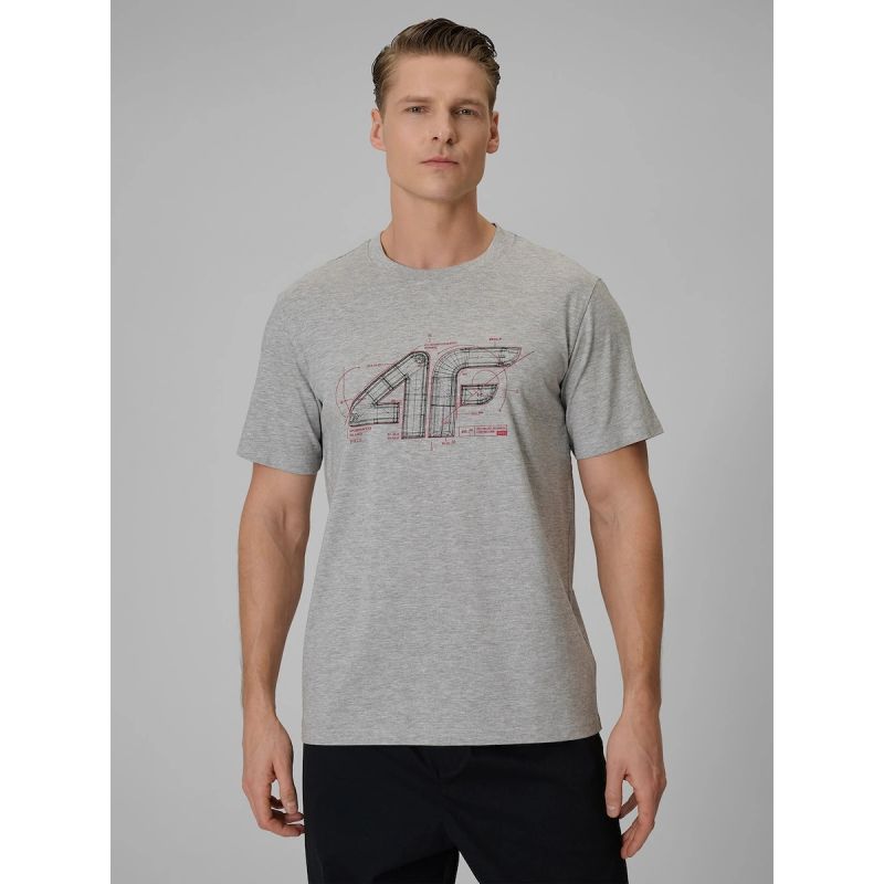 4F Men's regular-fit graphic T-shirt férfi póló 4FRSS26TTSHM3989-27M