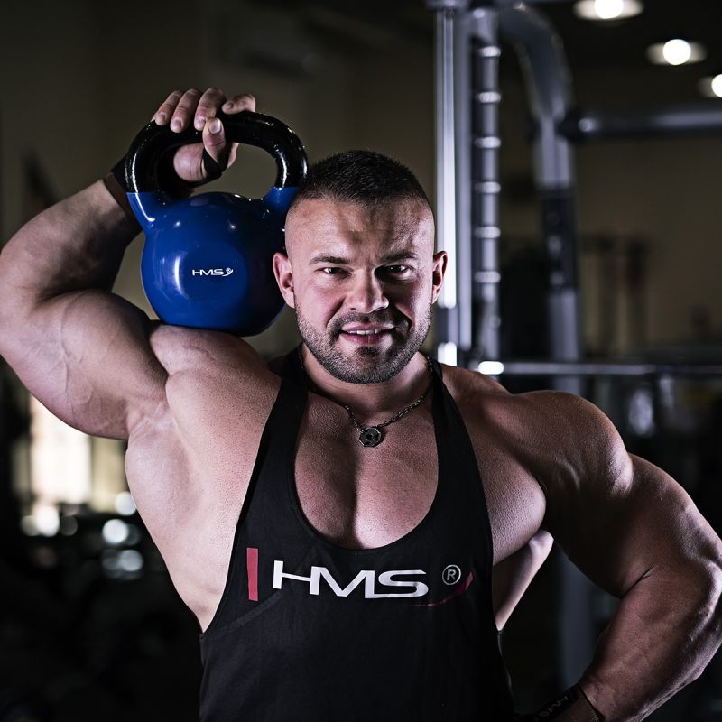 HMS Blue KNV28 cast iron kettlebell 28kg kék súlyzó 17-64-047