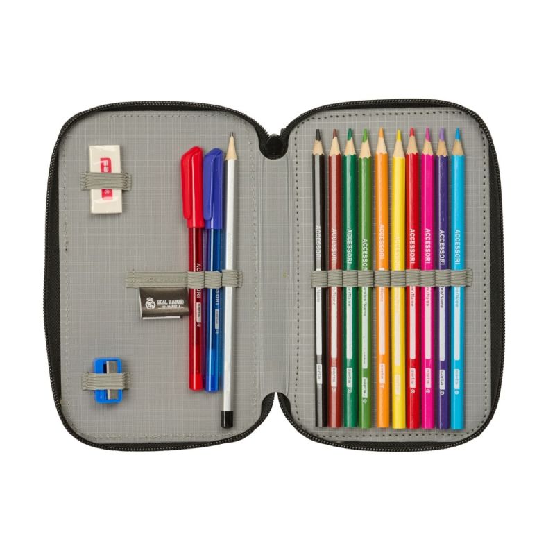 Real Madrid pencil case with equipment double filled pencil case 29 pcs biały ceruzatartó 412654854