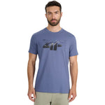 4f Men's T-shirt M2359 denim 4FWAW25TTSHM2359 32S Ruházat