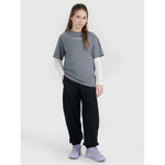 Oversized T-shirt with print for girls 4F 4FJWAW25TTSHF2387-23S póló