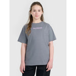 Oversized T-shirt with print for girls 4F 4FJWAW25TTSHF2387-23S póló