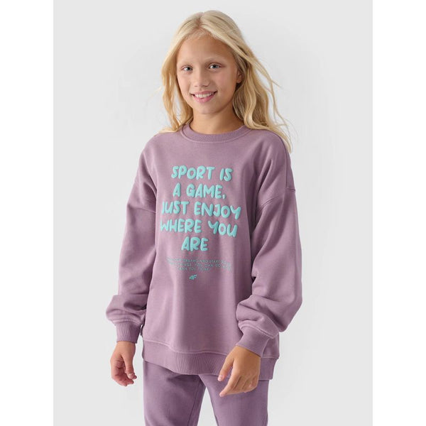 4f Girls' sweatshirt without a hood, Junior 4FJWAW24TSWSF1214-51S General