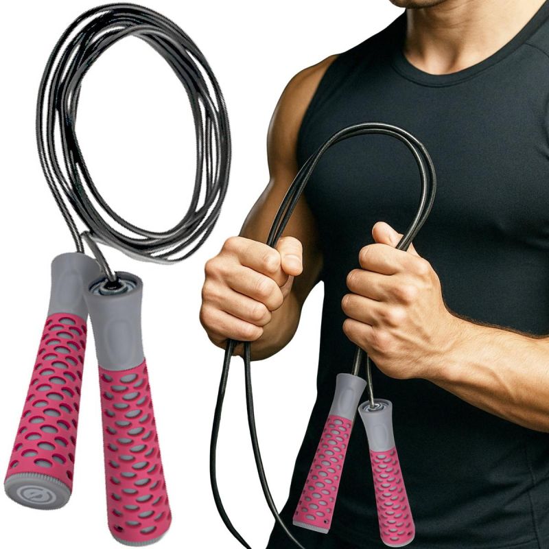 Enero Fitness Skipping Rope Pvc 300cm Pink Fit rózsaszín ropes, training equipment