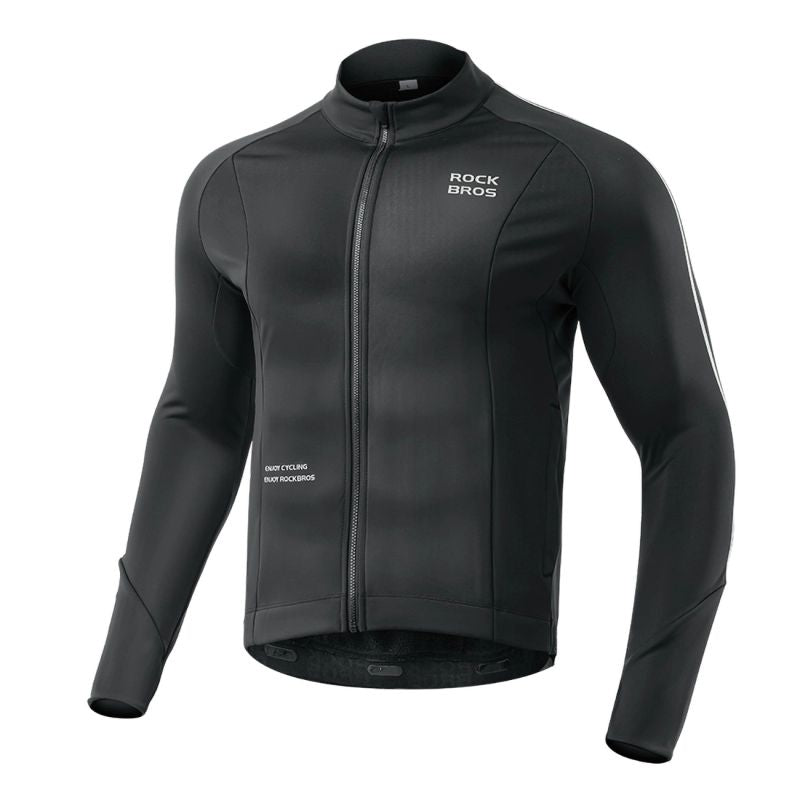 Rockbros Fall/Winter Long Sleeve Cycling - Black fekete dzseki