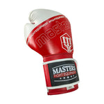 MASTERS FIGHT EQUIPMENT RPU-FOLK Boxing Gloves 12 oz White-Red piros kesztyű 013505-12