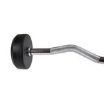 HMS Rubber-coated fixed barbell/bar, curved, 25 kg GSL25 póló 17-58-028