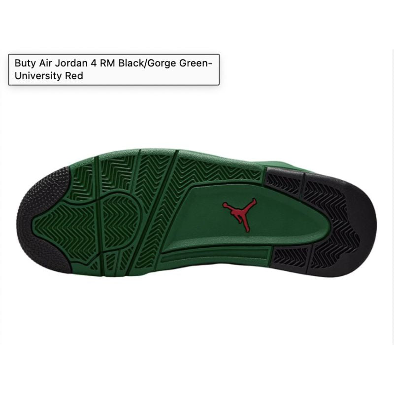 AIR Jordan 4 RM Black/Gorge Green Sneakers - zöld tornacipő