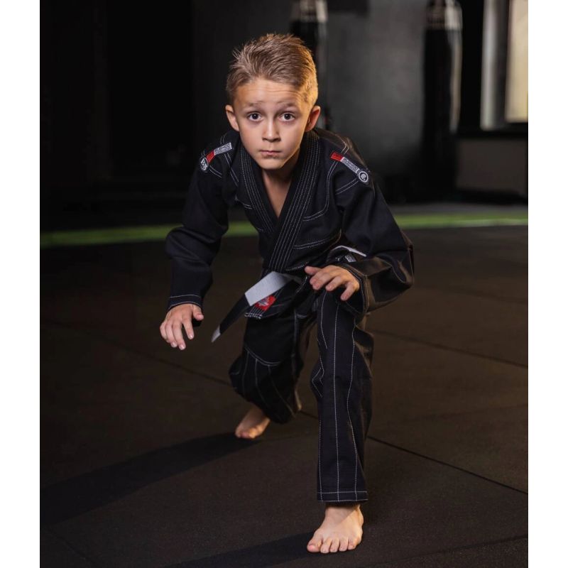 DBX Bushido BJJ Kimono / GI for Kids Black + FREE Belt - X-SERIES fekete kimonos, sachets, belts, bags