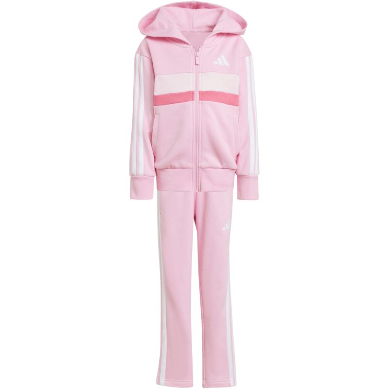 adidas Seasonal Essentials Tiberio 3-Stripes Fleece Tracksuit for Kids Pink JI6206 General