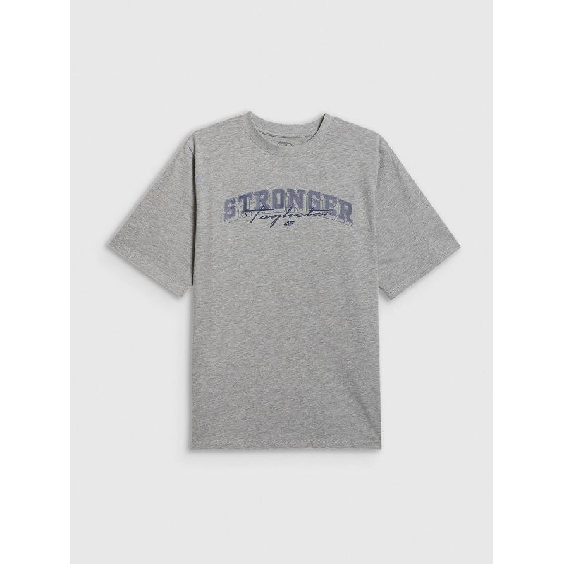 Boy's loose T-shirt with print 4F 4FJRSS26TTSHM3465-27M 158/164 shirts