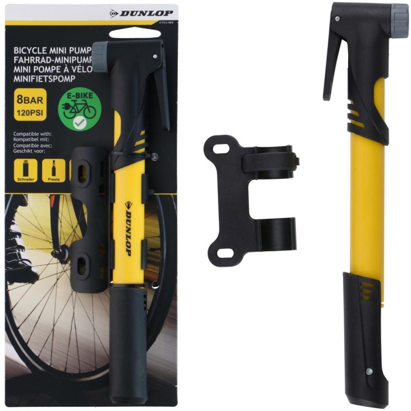 Dunlop MINI BIKE PUMP (8bar) YELLOW sárga pumpa GSP-434315
