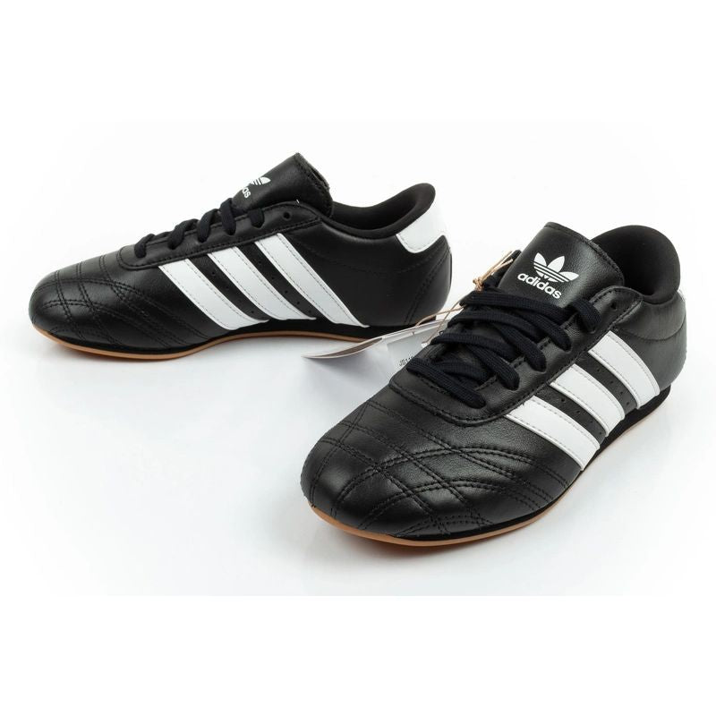 Adidas women's sports shoes Taekwondo Lace black fashionable leather