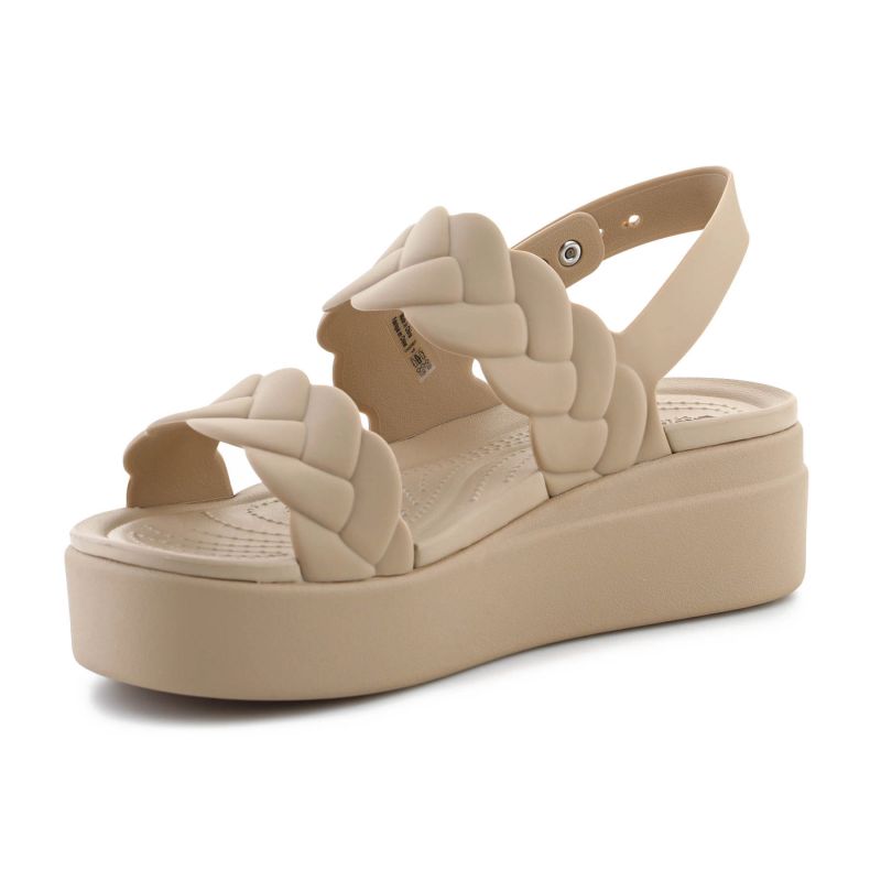 Crocs Brooklyn Woven Low Wedge W 209977-212 sandals Cipő