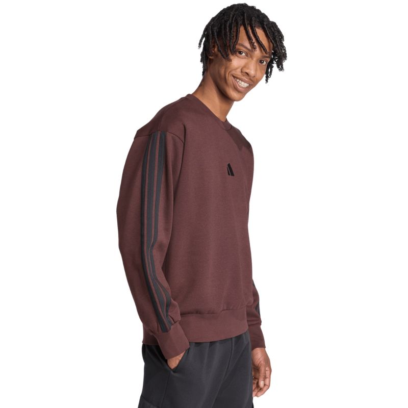 adidas Men's Essentials 3-Stripes Fleece Sweatshirt Brown JX0742 Kiegészítő