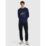 Men's longsleeve regular with print 4F 4FRAW25TLONM606-31S hosszú ujjú póló