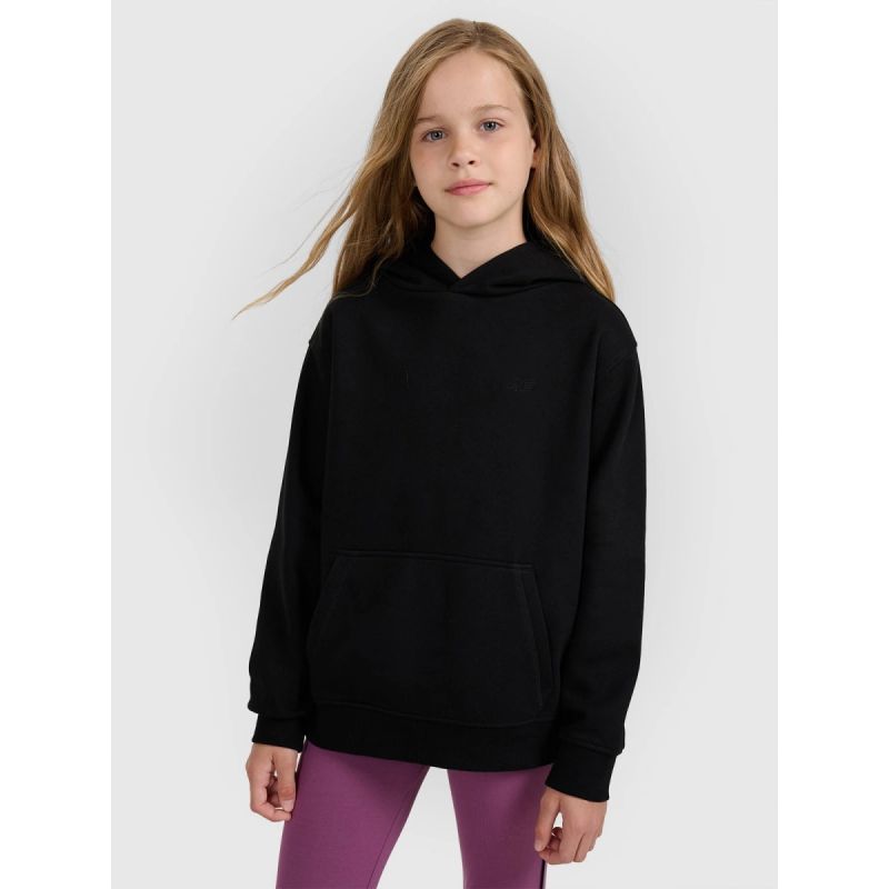 Girls' sweatshirt with hood, open, 4F 4FJWMM00TSWSF1862-20S kapucnis pulóver