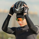 Rockbros cycling cap with cutouts for glasses - black fekete glasses, training equipment 304004-163826