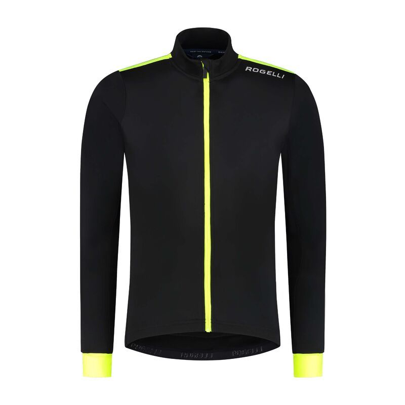 Rogelli long sleeve T-shirt CORE black-fluorescent 3XL fekete póló