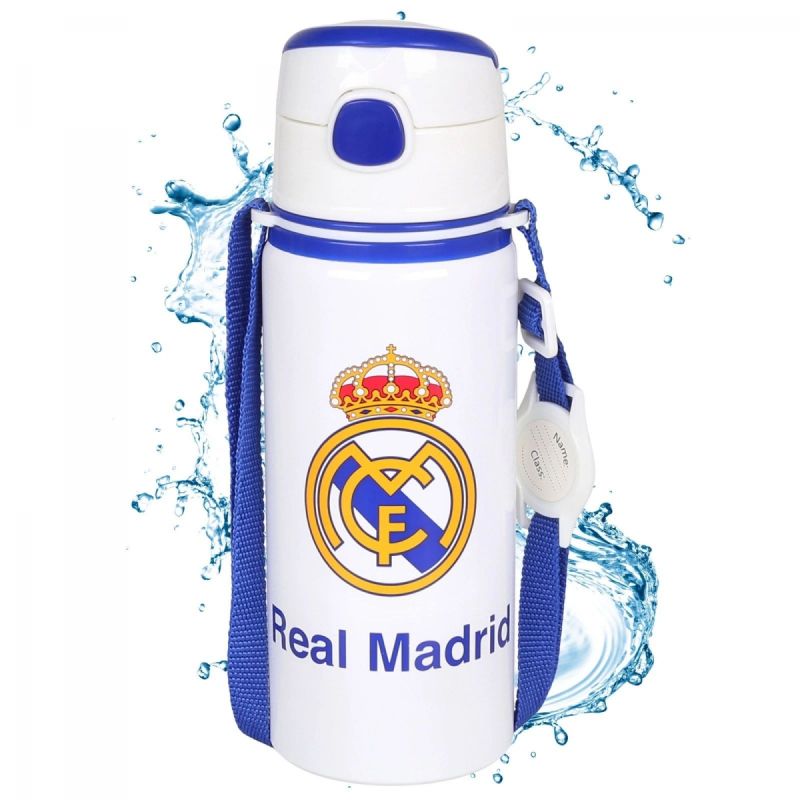 Real Madrid Aluminum Bottle with Mouthpiece and Strap 600 ml RM00005 wielokolorowy kulacs