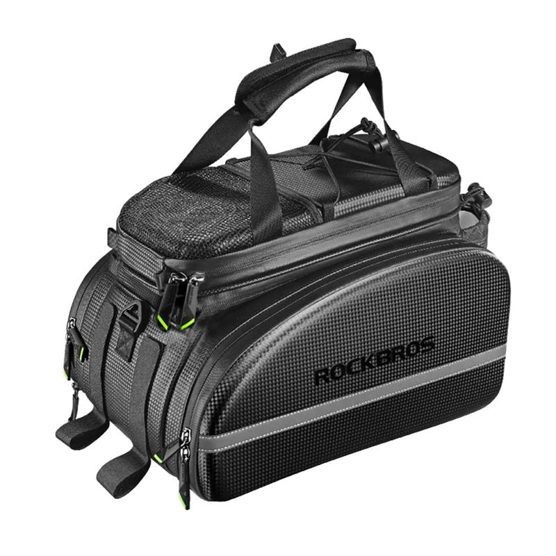 Rockbros A6-6 bicycle for trunk, 35 l, with fold-out pockets - black fekete táska