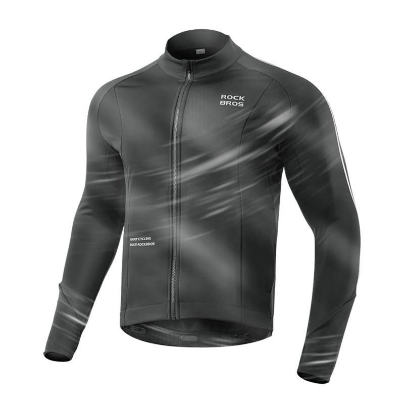 Rockbros Fall/Winter Long Sleeve Cycling - Black fekete dzseki