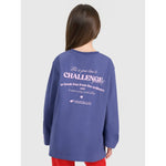 Oversized longsleeve with print for girls 4F 4FJRAW25TLONF589-33S hosszú ujjú póló