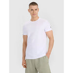 Men's regular plain T-shirt 4F 4FRSS25TTSHM3041-10S 3xl póló