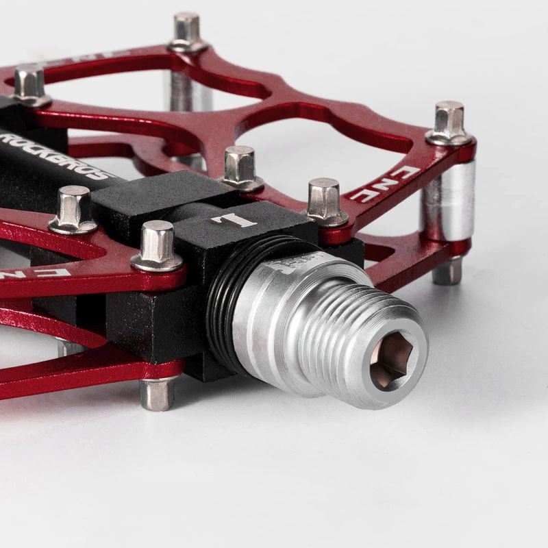 Rockbros 2010-12L Aluminum Platform Bicycle Pedals - Red