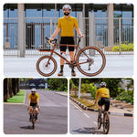 Rockbros 15120014025 ROAD TO SKY men's cycling jersey short sleeve L - yellow l \ żółty póló