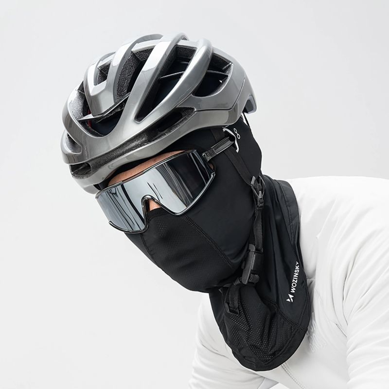 Wozinsky WKM-02B Balaclava Face Mask Motorcycle Bicycle Balaclava with Glasses Holes - Black fekete edzőfelszerelés 304004-198898