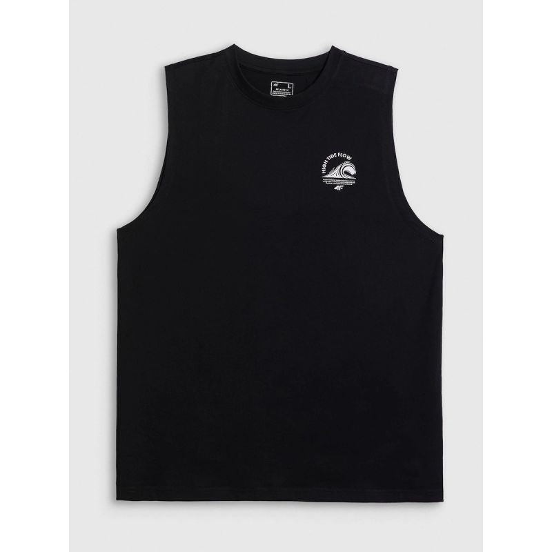 4F Men's relaxed sleeveless T-shirt with print póló