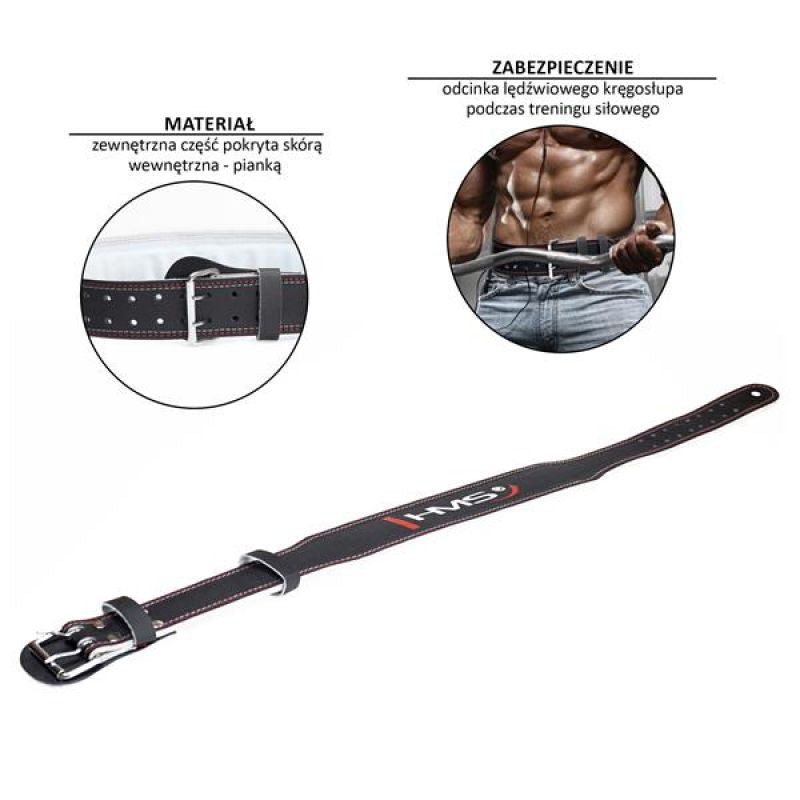 HMS black size XL strength training belt fekete póló 17-63-033
