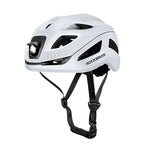 Rockbros ZK-077 Bicycle Helmet with Integrated Multi-Directional Lighting 57-61 cm - White biały helmets, lights