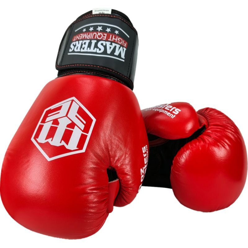 MASTERS FIGHT EQUIPMENT RBT-SIMPLE Leather Boxing Gloves kesztyű 012402-10