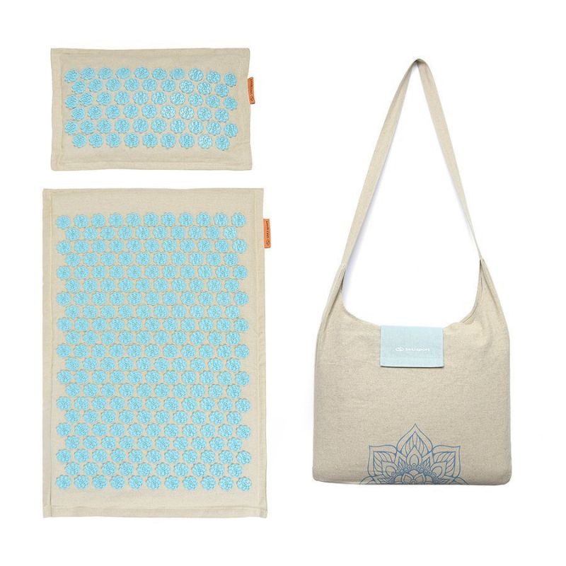 Smj Acupressure mat + pillow sport YG009 Premium Eco (linen coconut buckwheat) Edzőfelszerelés