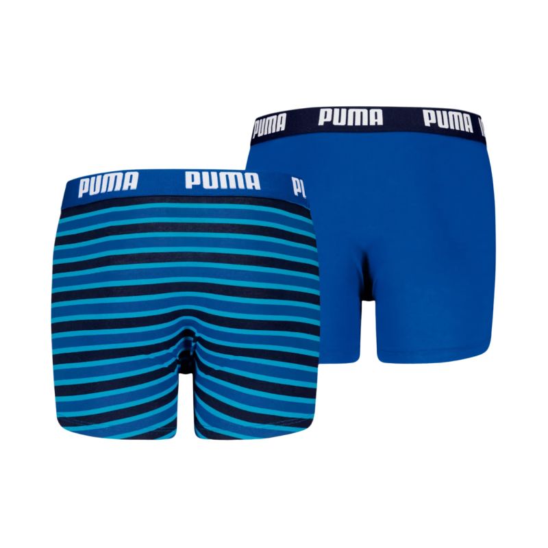 Puma Everyday Striped Kids' Boxer 2 Pack Blue and 938970 fekete short