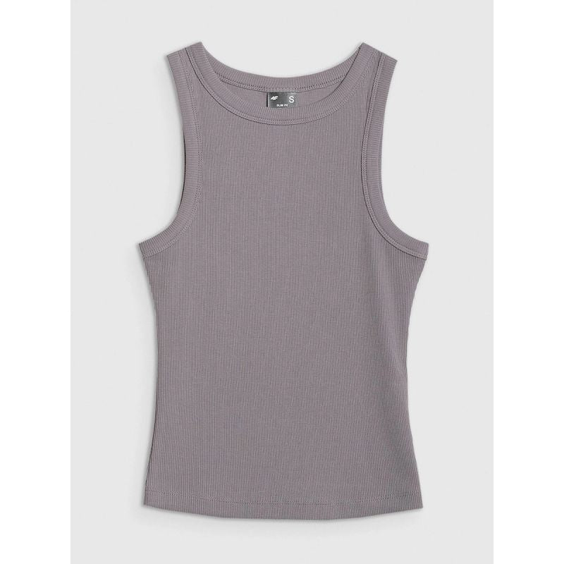 Women's slim ribbed knit top 4F