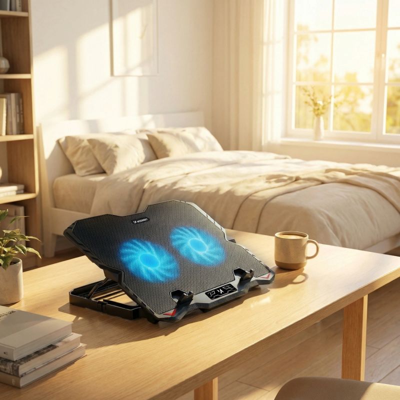 Wozinsky WDCX-015 StormPad RGB Gaming Cooling Laptop Stand - Black fekete phones and accessories