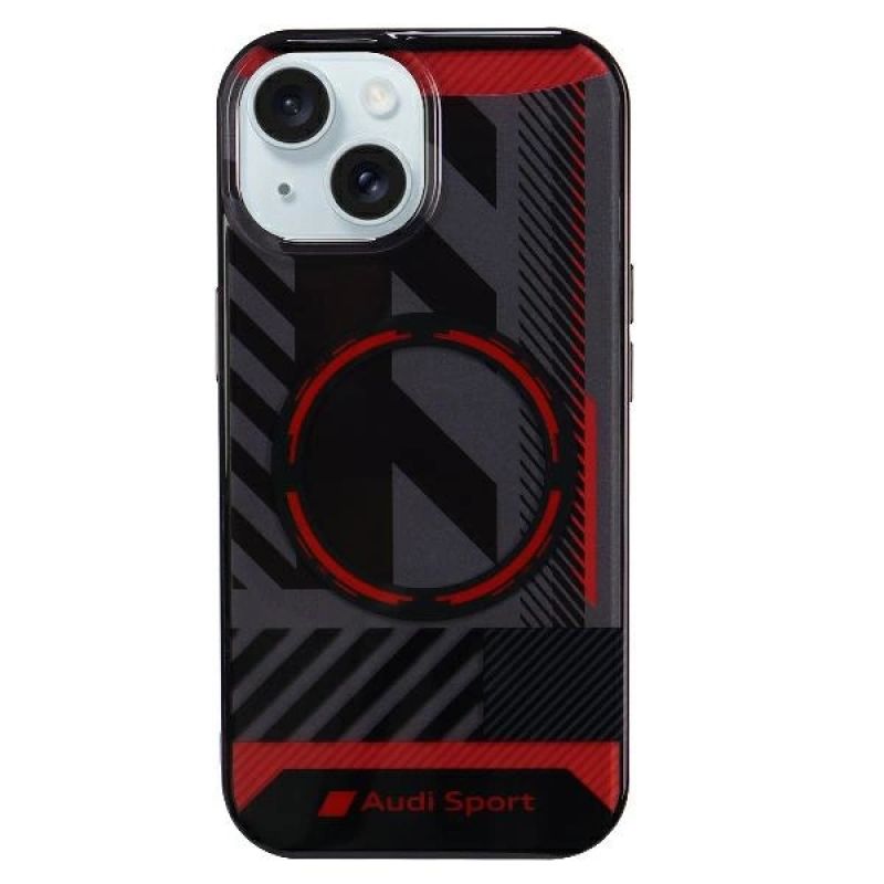 Audi IML Sport MagSafe Case iPhone 15 / 14 Plus Plus 6.7" /black hardcase AU-IMLMIP15M-RSQ/D2-BK fekete pulóver