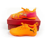 Puma Future 8 Play TT children's turf sports shoes, narancssárga cipő