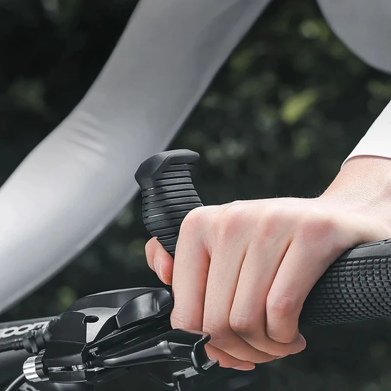 Wozinsky WGR-M22 MTB Bike Grips 22.2 mm Ergonomic Thumb Grips - Black fekete elektronika 304004-210721