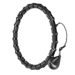 HMS Hula Hop Set HHW11 BLACK with studs and weight + BR163 BLACK PLUS SIZE belt fekete kiegészítő 17-44-634