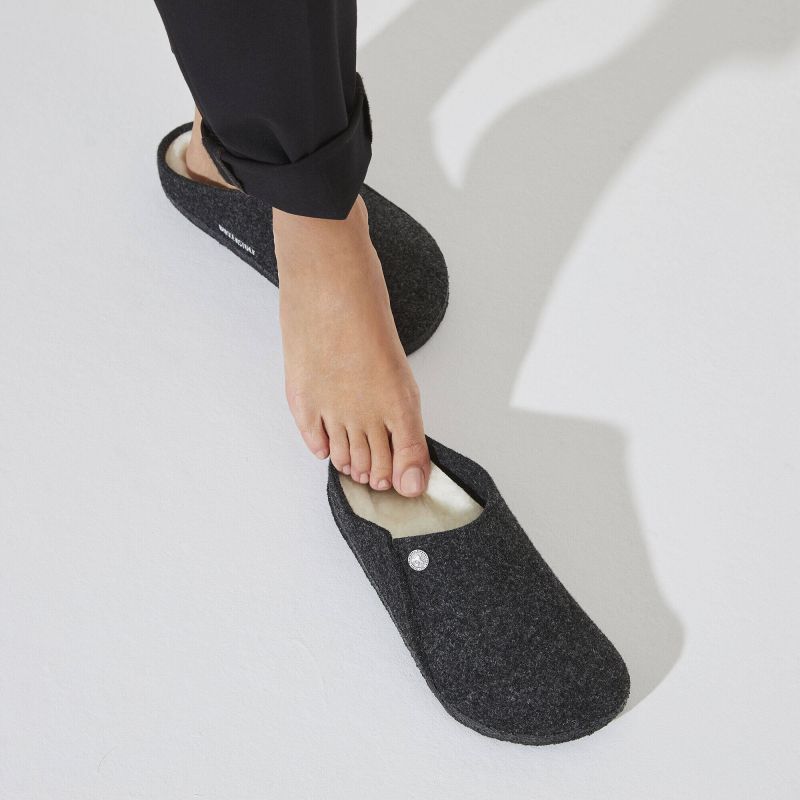 Birkenstock Zermatt Anthracite wool felt insulated slippers for women/men, regular size wide (1015090) Kiegészítő