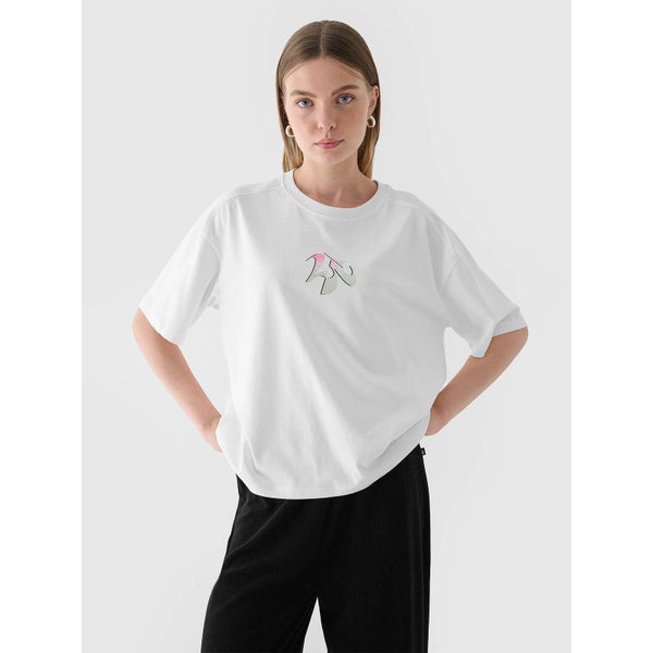 4f Women's oversize printed T-shirt 4FRAW24TTSHF2582-10S General