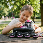 NH10907 4in1 ROLLER SKATES WITH EXTENDED HOCKEY BLADES TINTS PINK SIZE S(31-34) NILS EXTREME rózsaszín utcai cipő